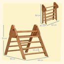 Triangolo da Arrampicata Pieghevole per Bambini 90x64x70 cm in Legno di Faggio Marrone chiaro