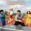 Set 4 Racchette Ping Pong con 8 Palline Base in Legno Ingegnerizzato con Borsa di Trasporto Nero e Rosso  