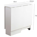 Tavolo Pieghevole Salvaspazio in Legno Bianco