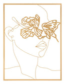 Pannello da Muro Oro Face 60x1x80 cm in Ferro 