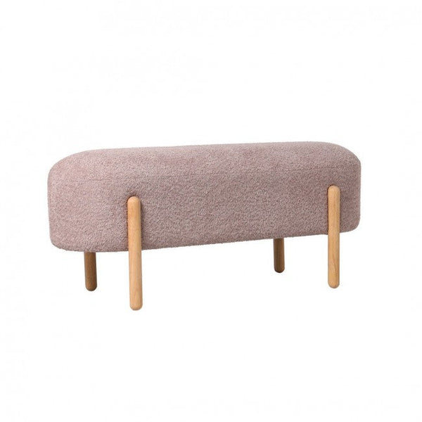 sconto Banc 108x41,5x48 cm Dalia en Bouclé Rose Antique
