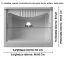 Mobile Lavatoio in Legno 60x50x85cm 2 Ante Forlani Cleanly Bianco