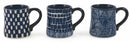 Set 3 Tazze in Gres Villa d'Este Home Tivoli Masai Blu Mug Alto