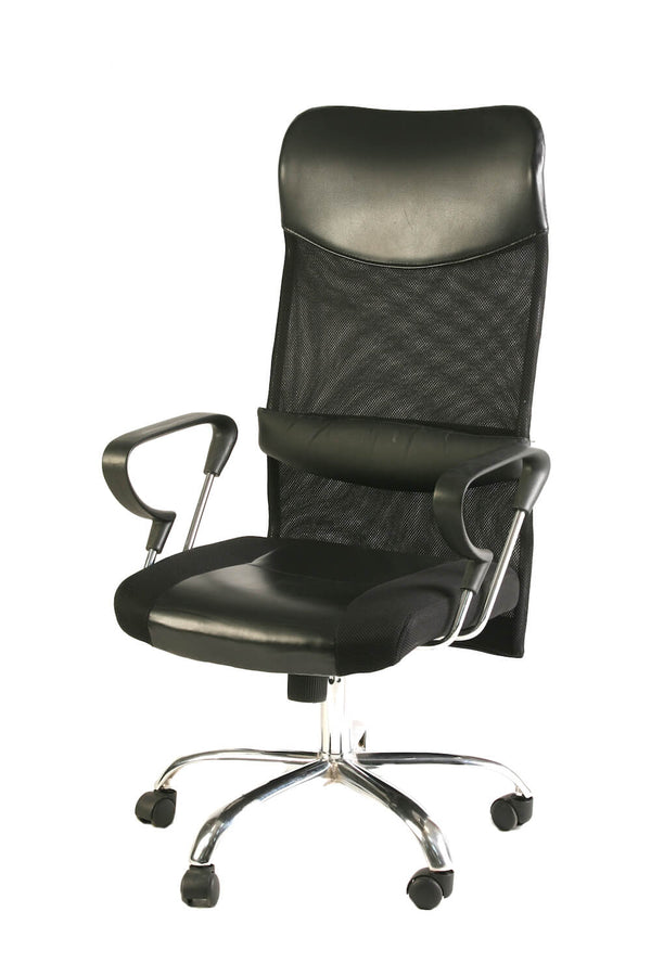 Fauteuil de bureau présidentiel noir en tissu respirant Tosini W 1008 acquista