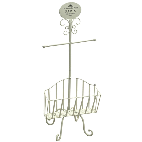 acquista Porte-rouleau sur pied en métal avec porte-revues 34x23H82cm Paris