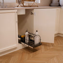 Vassoio Estraibile per Accessori Mobili Cucina 260x430x245 mm in Plastica Emuca Grigio Antracite