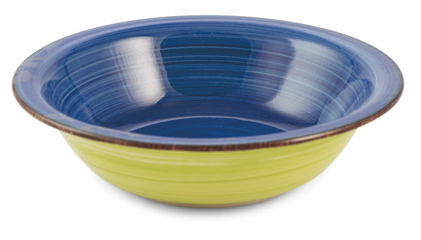 prezzo Set de 6 assiettes creuses Ø21,5x5,5 cm en grès VdE Tivoli 1996 Baita Verde et Blu