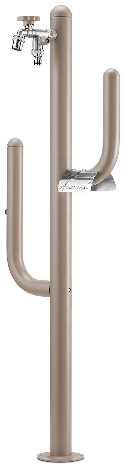 sconto Fontana a Colonna Rubinetto Doppio in Ottone e Porta Tubo Arizona Belfer 42/ARZ Tortora