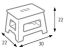 Sgabello Pieghevole 30x22x22 cm in Polipropilene Grigio