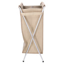 Cesto Portabiancheria in tessuto sacco beige pieghevole cm 29x33,5xh66