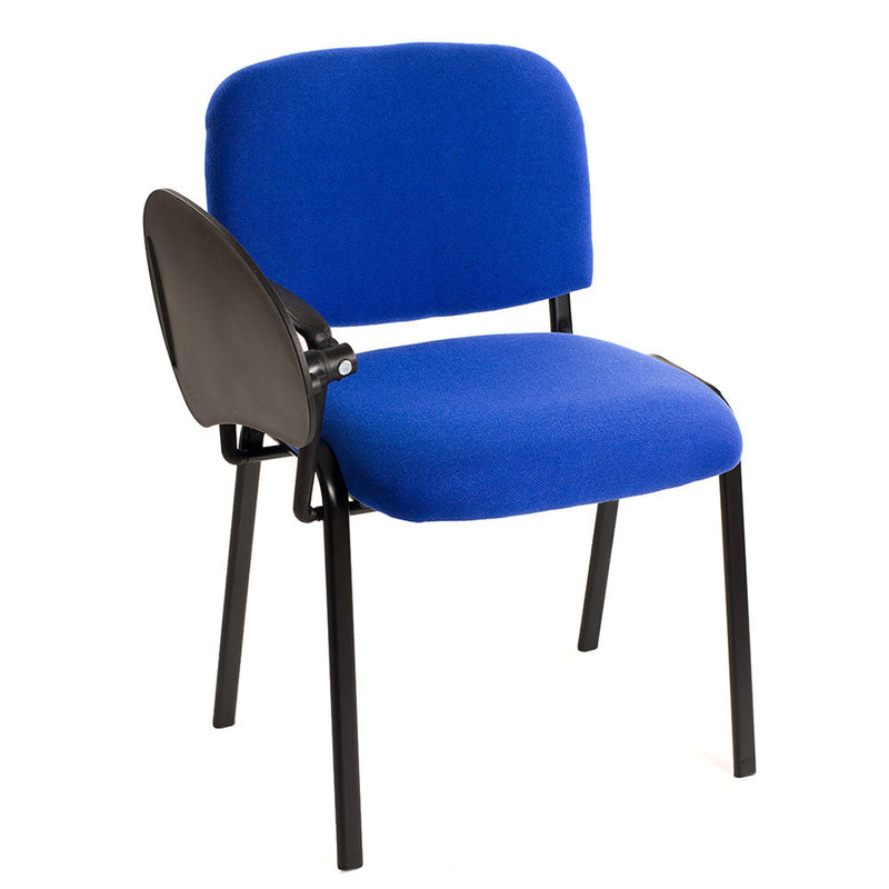 Sedia Poltrona Attesa da Ufficio in Tessuto con Ribaltina Bozzini Blu