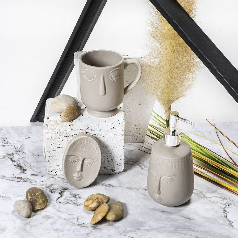 Porta Sapone a Forma di Viso 11x7,8x3 cm  in Gres VdE Tivoli 1996 Vis a Vis