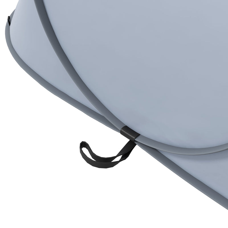 Tenda da Campeggio Pop Up Impermeabile Singola 245x148x105 cm Finestra a Rete Grigio   