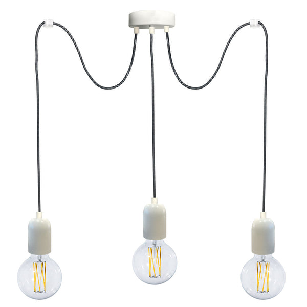 Suspension 3xE27 3Mt Blanc E-Energy Elaide Cadre Peint acquista
