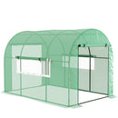 Serra a Tunnel per Orto 3x2x2 m con Porte Avvolgibili e Finestre in Acciaio e PE Anti UV Verde      