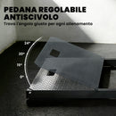Macchina per Hip Thrust 194x130x72 cm con Pedana Regolabile Capacità 270 kg e Porta Pesi in Acciaio e PU Rosso      