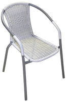 Sedia da Giardino in Ferro con Filo Plastificato Vorghini Contract Grigio Cenere