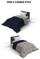 Trapunta Invernale Doubleface 300gr Blu Scuro\/Grigio Chiaro