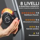 Cyclette da Casa Recumbent con 8 Livelli di Resistenza Magnetica Misurazione Pulsazioni Sellino Regolabile Nero      