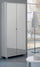 Armoire 2 portes avec miroir 83x190x29 cm Blanc Flammé