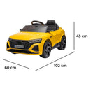 Macchina Elettrica per Bambini 12V Licenza Ufficiale Audi SQ8 E-Tron con Telecomando e Sedile Pelle Giallo