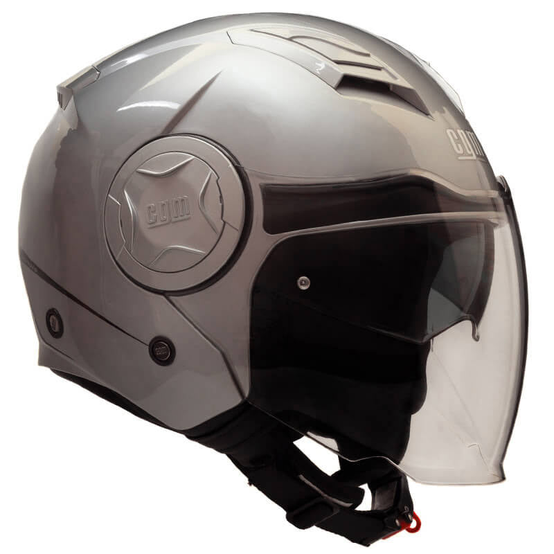 Casco Jet per Scooter Visiera Lunga CGM Illinois 129A Argento Varie Misure