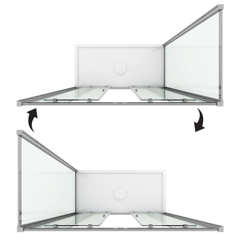 Box Doccia Rettangolare 2 Ante Scorrevoli in Cristallo H198 Fosterberg Viborg Duo