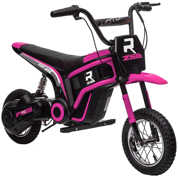 sconto Moto Elettrica per Bambini con Acceleratore Manuale 2 Velocità 8-16km/h Rosa