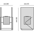 Camino a Bioetanolo da Tavolo 35,5x21,5 cm Karlsen Savona Bianco