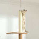 Albero Tiragraffi per Gatti a Soffitto 4 Livelli 43x27x228-260cm Altezza Regolabile Marrone