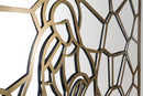 Pannello Nativity Oro Rettangolare 120x2x66 cm in Ferro MDF e Specchio Oro
