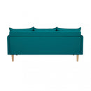 Divano 3 Posti Florin 188x84x51 h cm in Tessuto Azzurro