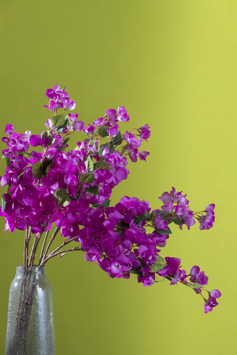 Set 8 Fiori Artificiali di Bougainvillea Altezza 80 cm Viola