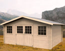 Casetta Box da Giardino per Attrezzi 4,78x3,98m Senza Pavimento in Legno Abete 28mm Floridan N1