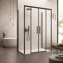 Box Doccia 3 Lati 2 Ante Scorrevoli in Cristallo Trasparente 6mm H195 Bonussi Eliane Varie Misure