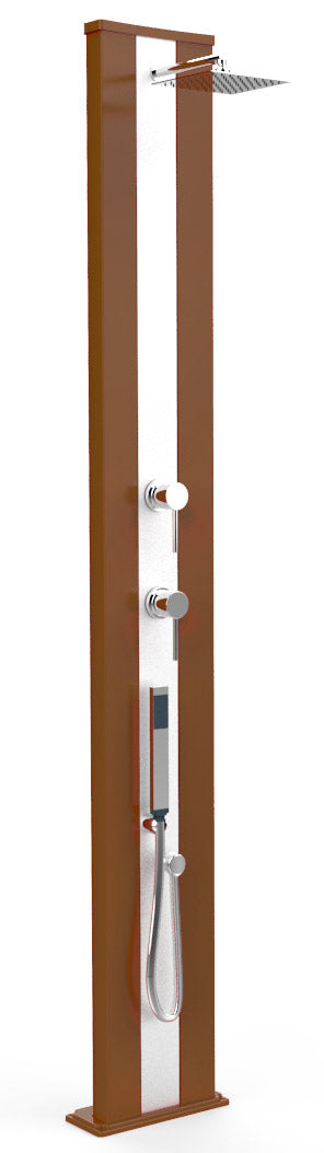 Doccia Solare da Esterno Giardino 40L Miscelatore e Doccetta Mobile Arkema Dada S Fascia Inox Oro Van Gogh prezzo