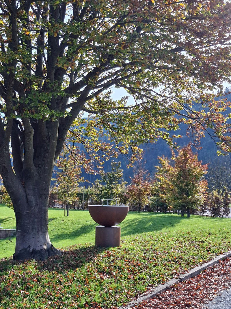 Barbecue a Legna Ø60x71 cm Primula in Acciaio Nero Alta Temperatura