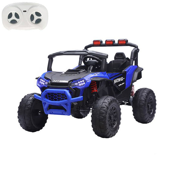 Macchina Elettrica per Bambini Buggy Safari 2 Motori da 35W con Telecomando Luci e Suoni Blu sconto