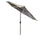 Parasol de Jardin avec Lumières LED et Panneau Solaire Ø2,66m en Métal et Polyester Gris