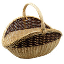 Cesto portalegna in vimini europeo naturale marrone cm 61x50xh17/30/48