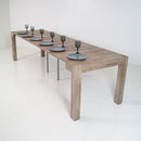 Consolle Allungabile in Legno H76,6x46x90/306cm Look Noce Classica