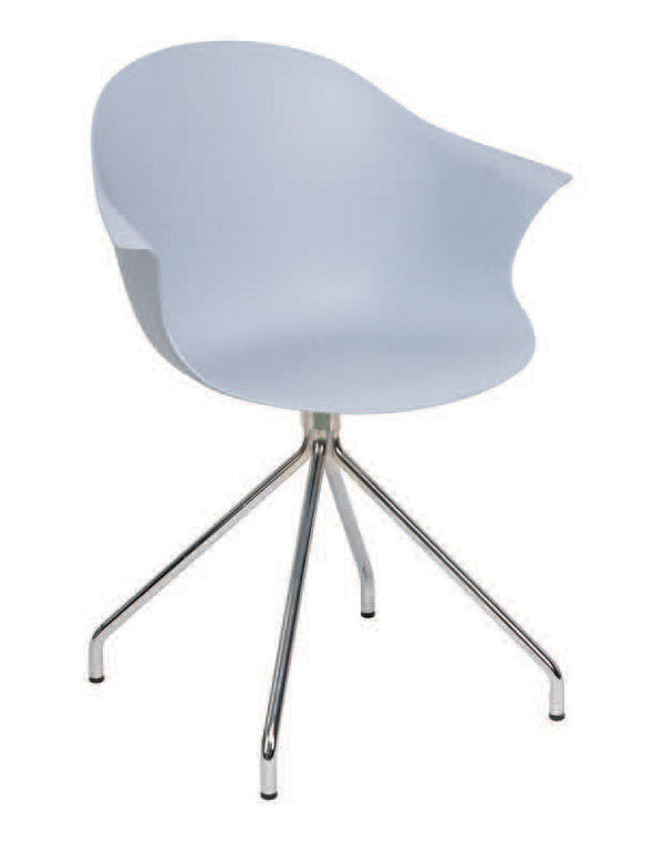 online Chaise moderne 53x61,5x80 cm en métal bleu Air Force et polypropylène