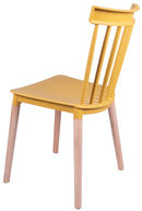 Sedia da Giardino in Polipropilene e Faggio Vandi Giallo