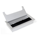 Set 5 Passacavi Rettangolari da Incasso per Scrivania 16x8 cm in Alluminio Emuca