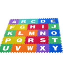 Tappeto da Gioco 36 Pezzi Puzzle in EVA con Numeri e Lettere 31x31 cm 
