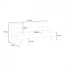Divano Letto 172x74x75 cm in Tessuto Grigio chiaro