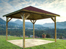 Gazebo da Giardino 3,15x3,15m in Legno Etna