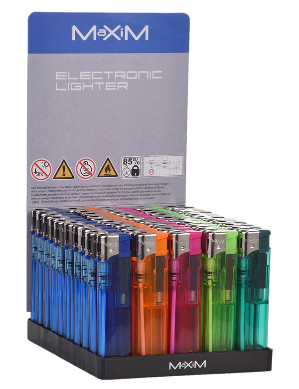 prezzo Set 1000 Accendini Elettrici Ricaricabili 8,2x2,2,1 cm con Regolatore di Fiamma Vari Colori