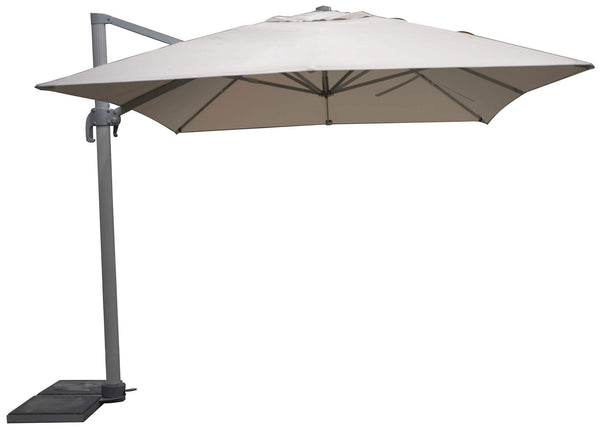 Ombrellone da Giardino Decentrato 3x3m in Alluminio Alba Grigio sconto