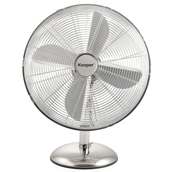 online Ventilatore da Tavolo 4 Pale 3 Velocità 50W in Acciaio Laminato e Alluminio Argento